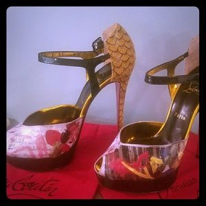 Christian Louboutin Multicolor PVC/Watersnake No 2